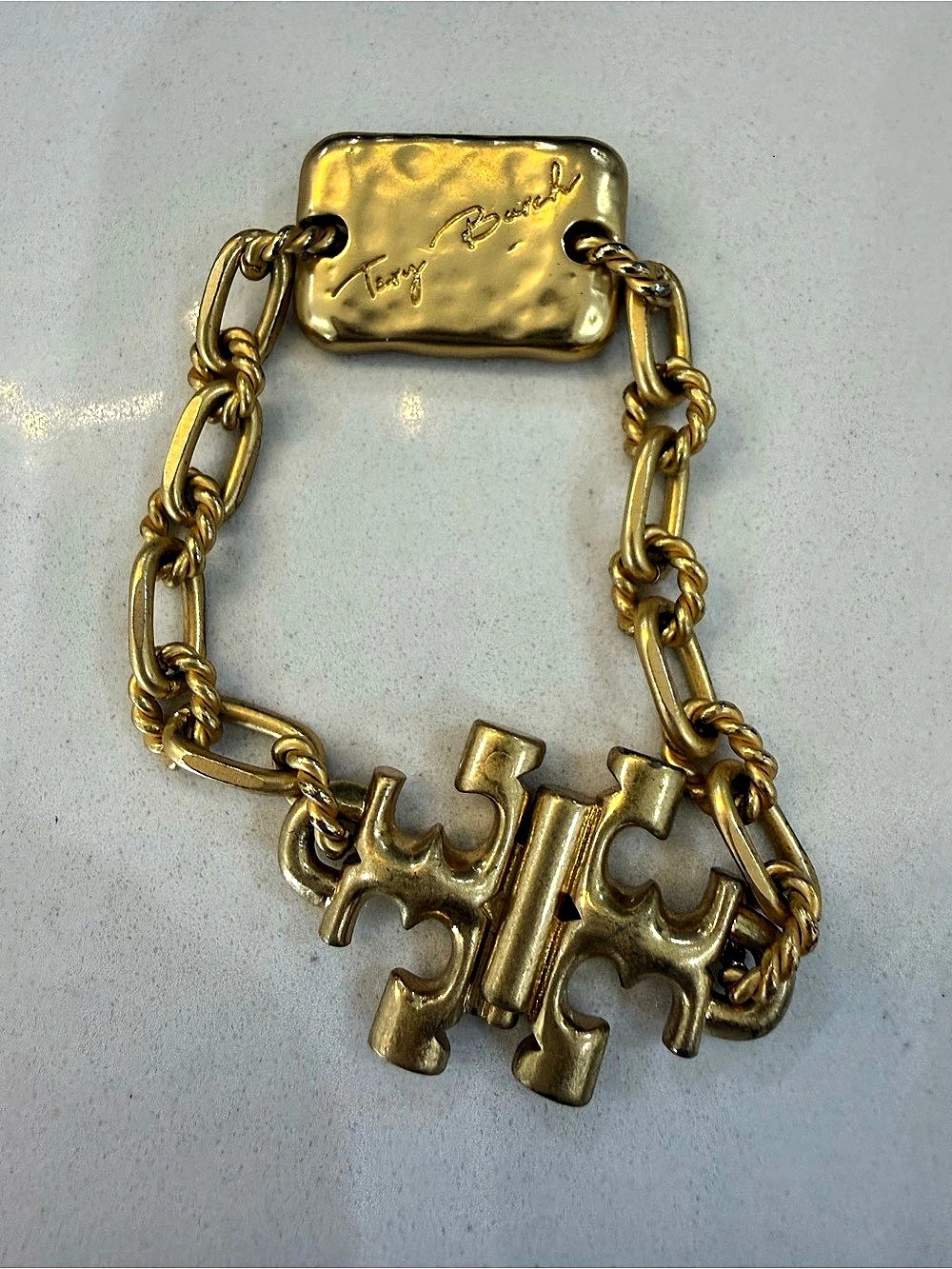 Tory Burch Gold-Tone Chain Statement Bracelet